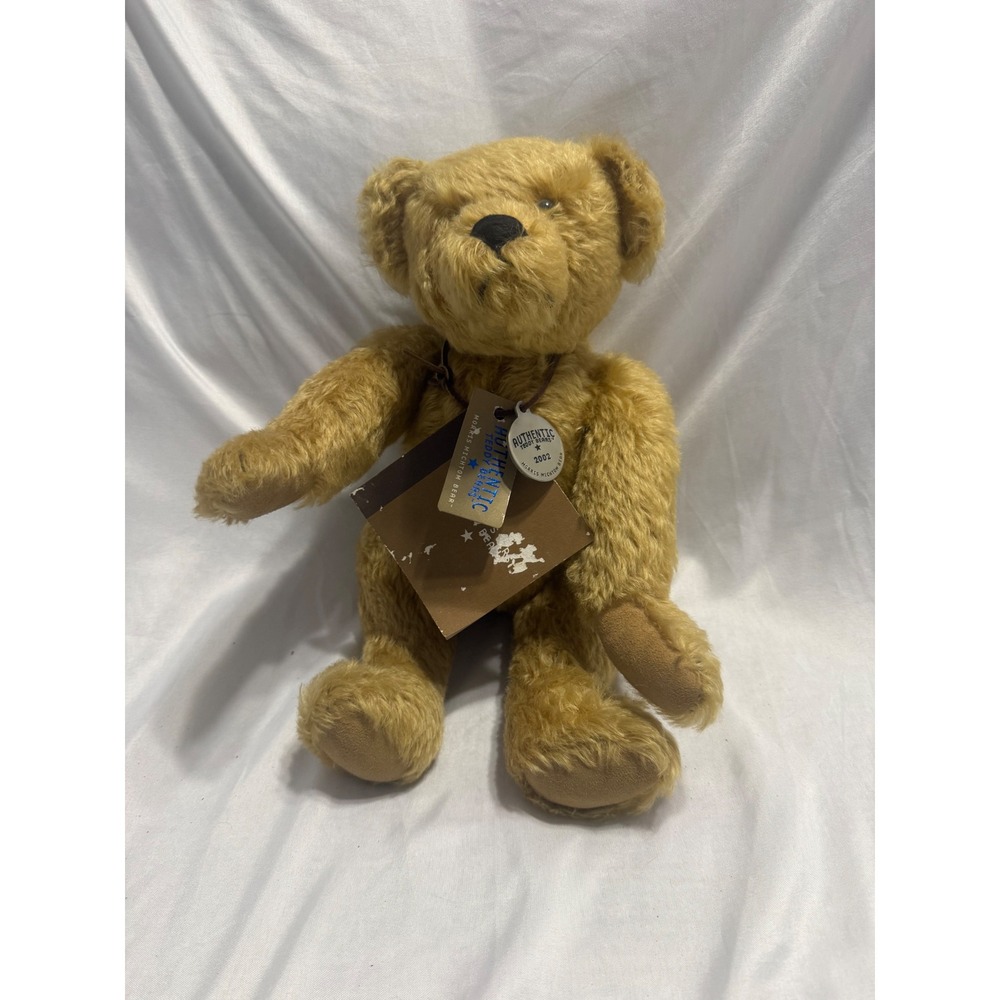 Authentic Teddy Bears 2002 Morris Michtom Centennial Bear 16 Inch Gold Plush
